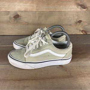 Vans old skool Womens size 5.5 shoes green white athletic skate sneakers